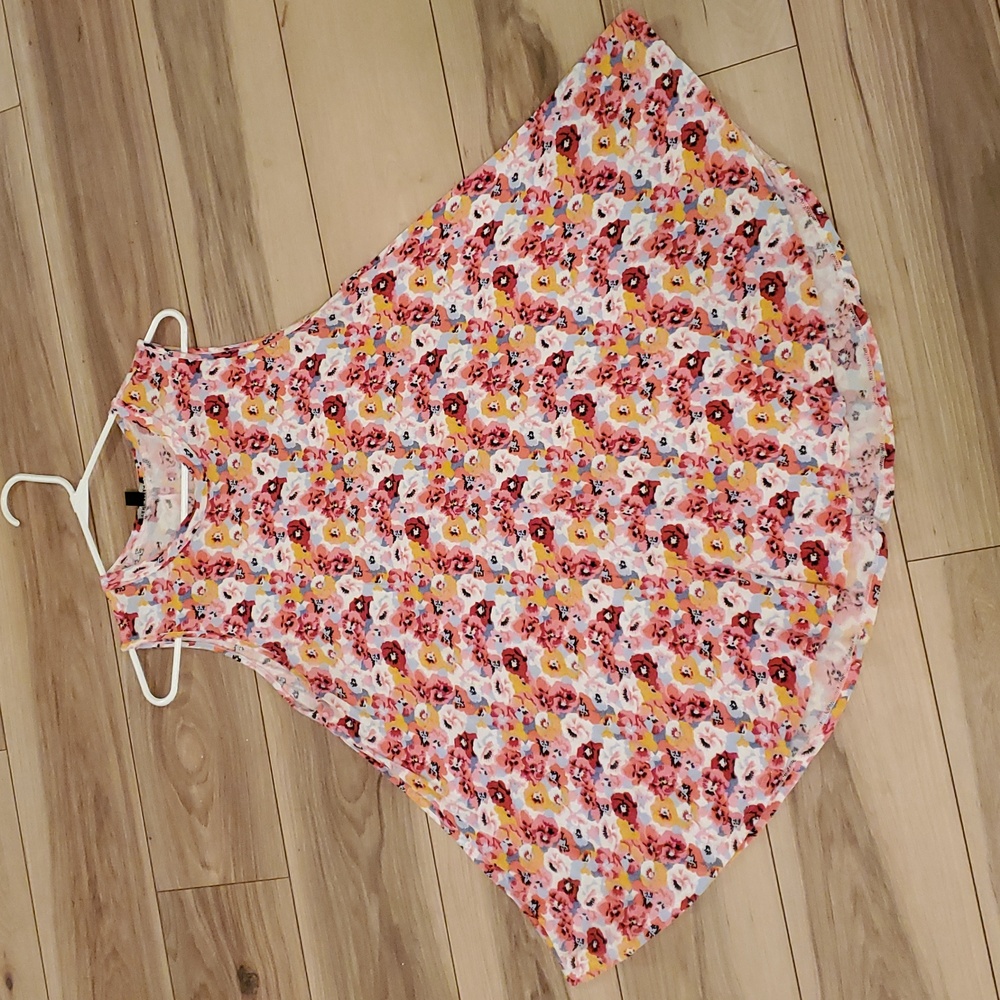 Lane Bryant Vibrant Floral‎ Sleeveless Swing Tunic